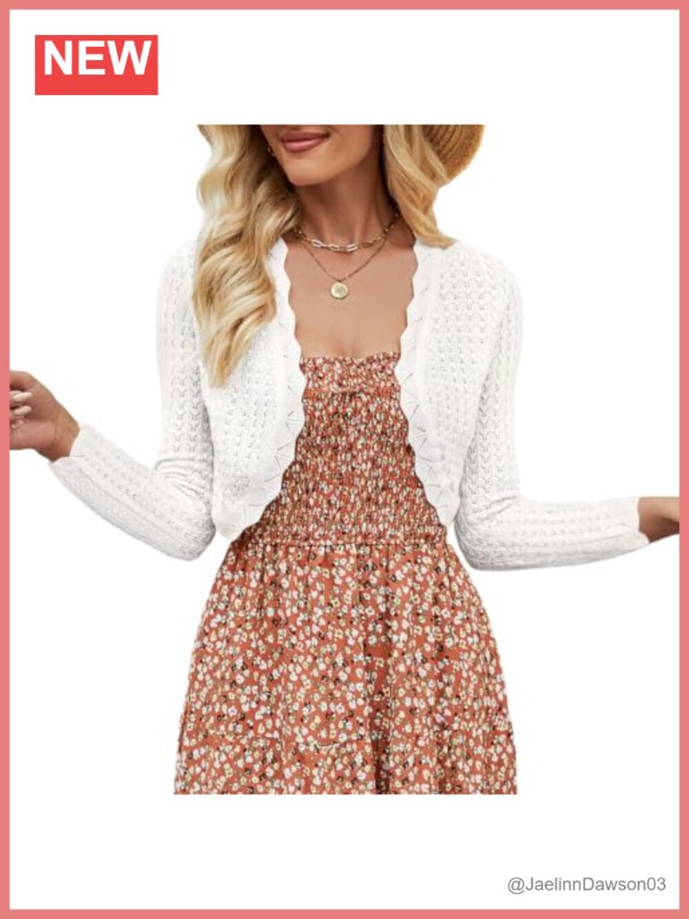 Women's 3/4 Sleeve Open Front Bolero Shrug Cropped Cardigan Sweater